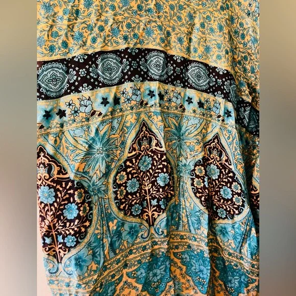 Sample Spell and the Gypsy Aloha Fox Kimono Turquoise OS - Picture 6 of 10